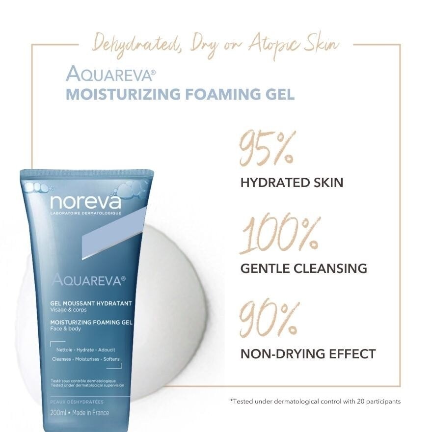 Aquareva Moisturizing Foaming Gel (2 In 1 Cleanser For Face & Body) 200ml