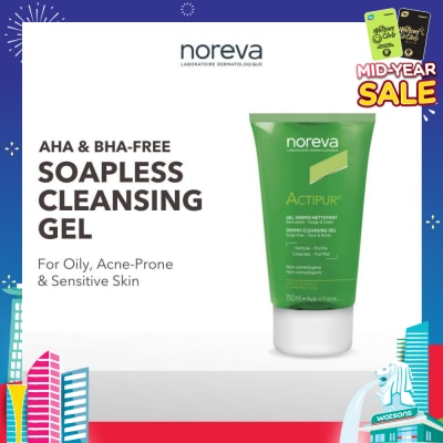NOREVA Actipur Dermo Cleansing Gel Cleanser (For Oily, Acne-Prone, Sensitive Skin Without Aha Or Bha) 150ml