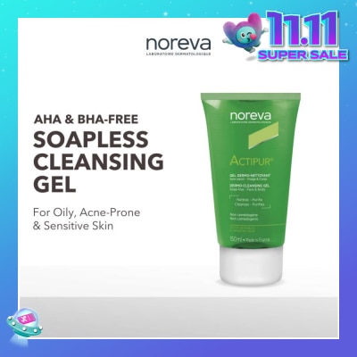 NOREVA Actipur Dermo Cleansing Gel Cleanser (For Oily, Acne-Prone, Sensitive Skin Without Aha Or Bha) 150ml