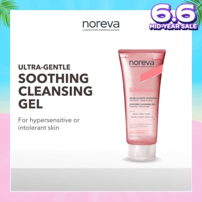 NOREVA Sensidiane Soothing Cleansing Gel (Ultra Gentle, Soap Free Cleanser For Hypersensitive Skin) 200ml