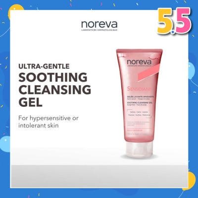 NOREVA Sensidiane Soothing Cleansing Gel (Ultra Gentle, Soap Free Cleanser For Hypersensitive Skin) 200ml