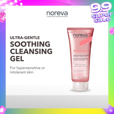 NOREVA Sensidiane Soothing Cleansing Gel (Ultra Gentle, Soap Free Cleanser For Hypersensitive Skin) 200ml