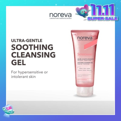 NOREVA Sensidiane Soothing Cleansing Gel (Ultra Gentle, Soap Free Cleanser For Hypersensitive Skin) 200ml