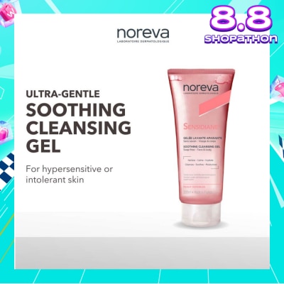 NOREVA Sensidiane Soothing Cleansing Gel (Ultra Gentle, Soap Free Cleanser For Hypersensitive Skin) 200ml