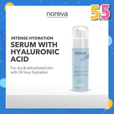 NOREVA Aquareva Moisturizing Serum 24 Hour With Hyaluronic Acid (For Dry And Dehydrated Skin) 30ml