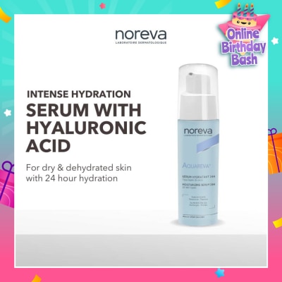 NOREVA Aquareva Moisturizing Serum 24 Hour With Hyaluronic Acid (For Dry And Dehydrated Skin) 30ml