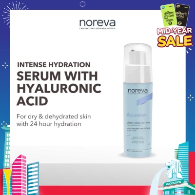 NOREVA Aquareva Moisturizing Serum 24 Hour With Hyaluronic Acid (For Dry And Dehydrated Skin) 30ml