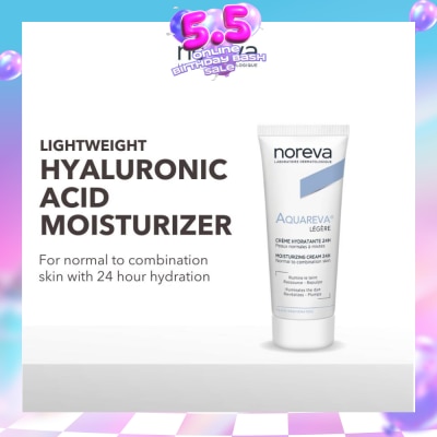 NOREVA - Aquareva Light Moisturizing Cream 24 Hour With Hyaluronic Acid (For Normal To Combination Skin) 40ml