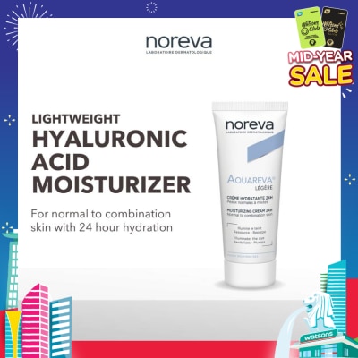 NOREVA Aquareva Light Moisturizing Cream 24 Hour With Hyaluronic Acid (For Normal To Combination Skin) 40ml