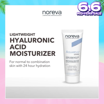 NOREVA Aquareva Light Moisturizing Cream 24 Hour With Hyaluronic Acid (For Normal To Combination Skin) 40ml