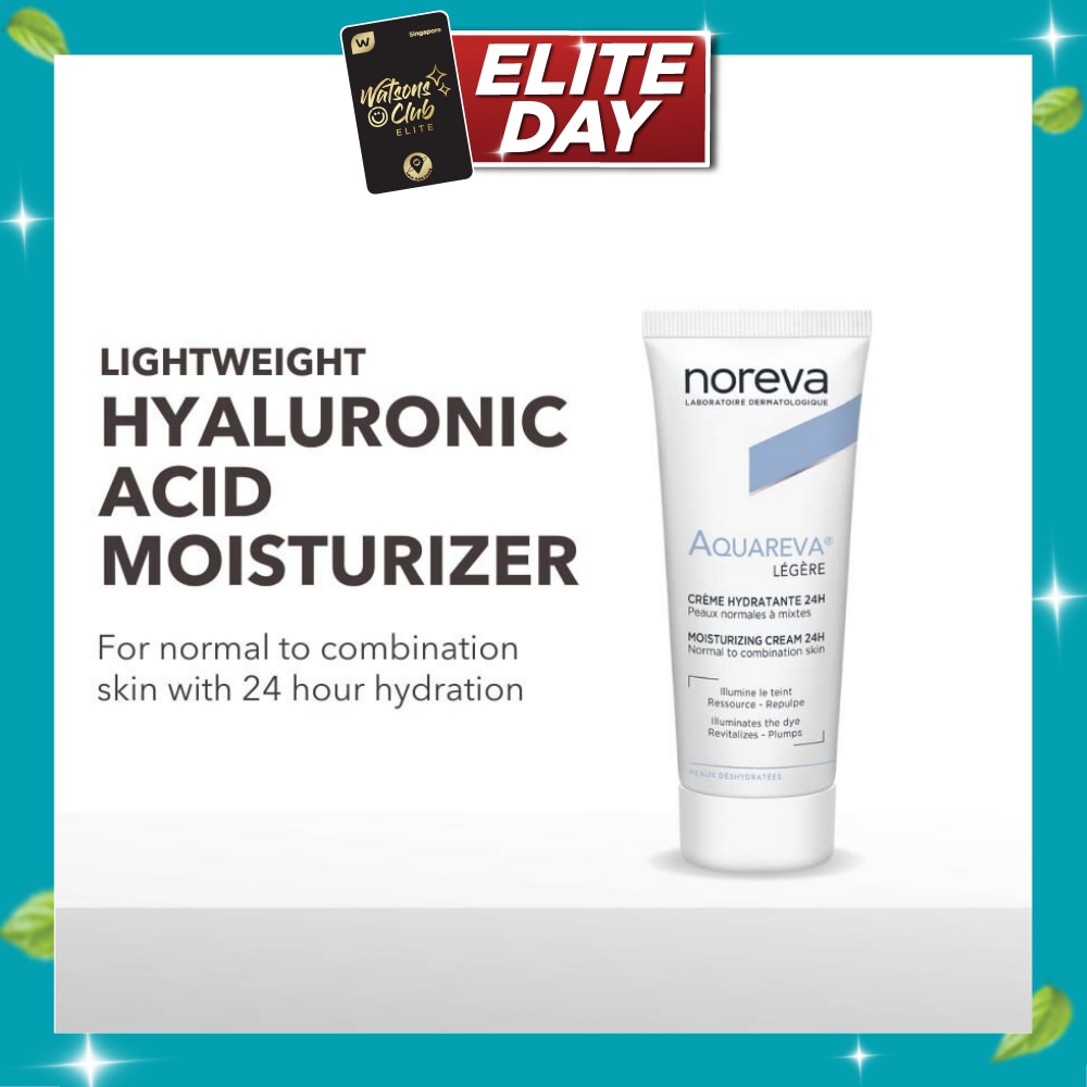 Aquareva Light Moisturizing Cream 24 Hour With Hyaluronic Acid (For Normal To Combination Skin) 40ml image