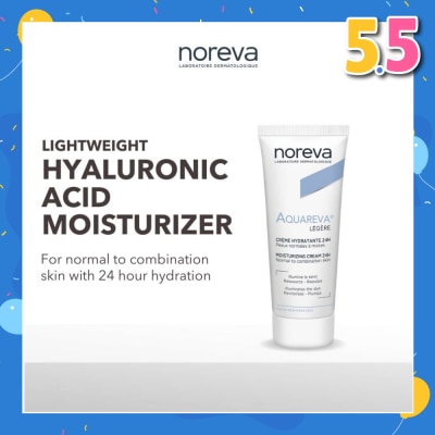NOREVA Aquareva Light Moisturizing Cream 24 Hour With Hyaluronic Acid (For Normal To Combination Skin) 40ml