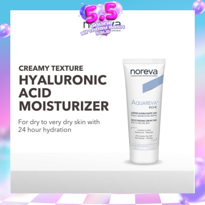 NOREVA - Aquareva Rich Moisturizing Cream 24 Hour With Hyaluronic Acid (For Dry To Very Dry Skin) 40ml