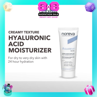 NOREVA - Aquareva Rich Moisturizing Cream 24 Hour With Hyaluronic Acid (For Dry To Very Dry Skin) 40ml&nbsp;(Expiry: May`2027)