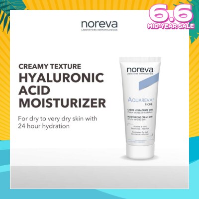 NOREVA Aquareva Rich Moisturizing Cream 24 Hour With Hyaluronic Acid (For Dry To Very Dry Skin) 40ml