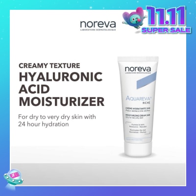 NOREVA Aquareva Rich Moisturizing Cream 24 Hour With Hyaluronic Acid (For Dry To Very Dry Skin) 40ml