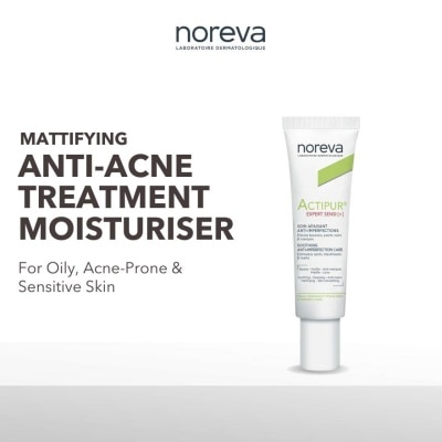 NOREVA Actipur Expert Sensi+ Soothing Anti Imperfection Care (Treatment Moisturiser For Oily, Acne Prone Skin) 30ml