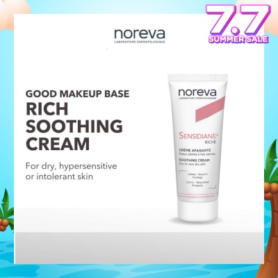 NOREVA Sensidiane Rich Soothing Cream (Soothing Moisturiser For Dry, Sensitive To Hypersensitive Skin) 40ml