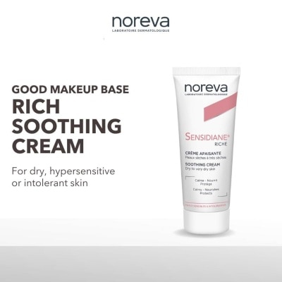 NOREVA Sensidiane Rich Soothing Cream (Soothing Moisturiser For Dry, Sensitive To Hypersensitive Skin) 40ml