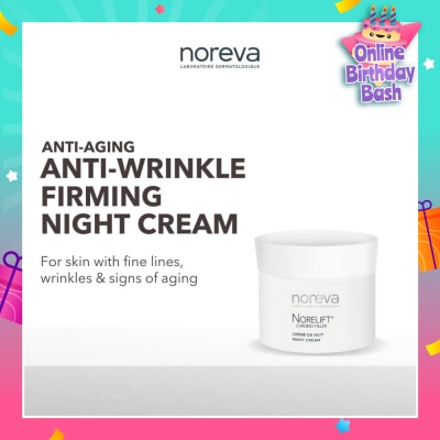 NOREVA Norelift Chrono-filler Night Cream (Anti-Aging + Anti-Wrinkle + Firming Cream with Hyaluronic Acid) 40ml