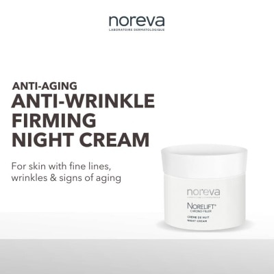 NOREVA Norelift Chrono-filler Night Cream (Anti-Aging + Anti-Wrinkle + Firming Cream with Hyaluronic Acid) 40ml