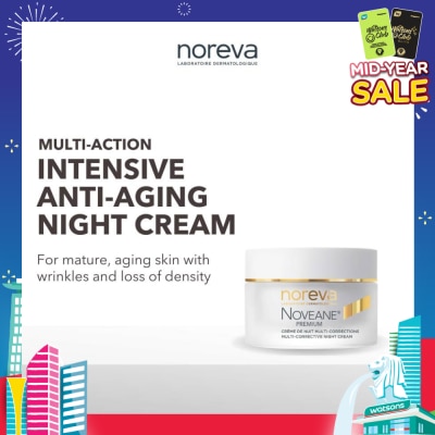 NOREVA Noveane Multi Corrective Night Cream (Anti Aging + Redensifying + Anti Wrinkle Cream With Hyaluronic Acid) 50ml