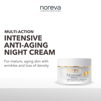 NOREVA Noveane Multi Corrective Night Cream (Anti Aging + Redensifying + Anti Wrinkle Cream With Hyaluronic Acid) 50ml