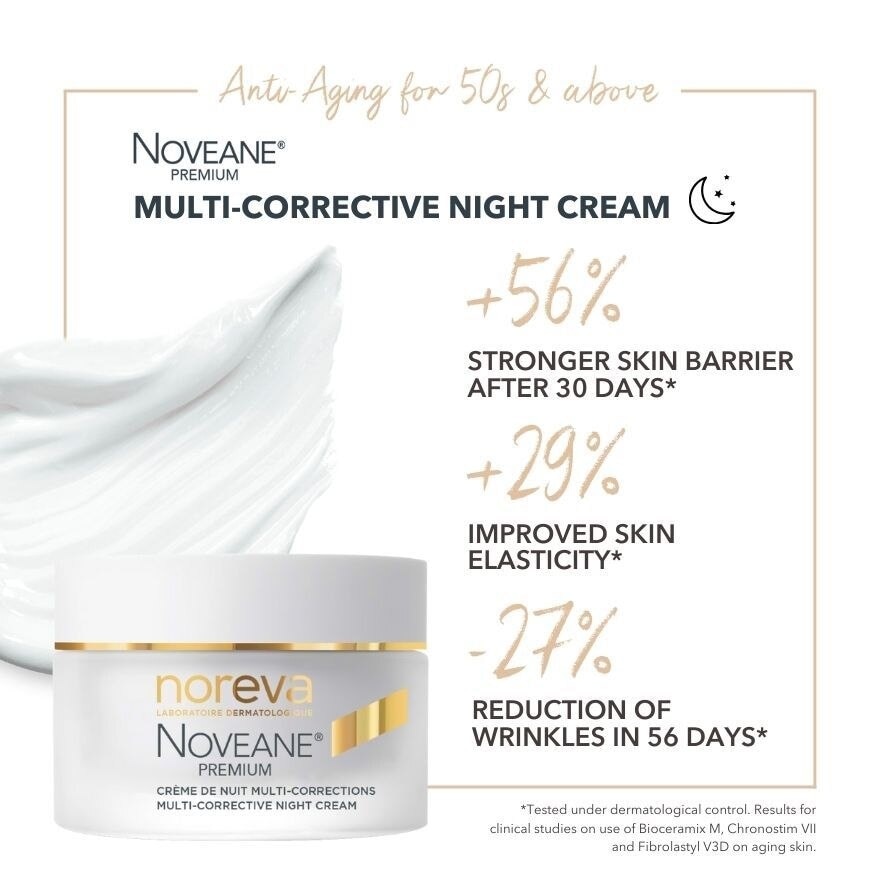 Noveane Multi Corrective Night Cream (Anti Aging + Redensifying + Anti Wrinkle Cream With Hyaluronic Acid) 50ml