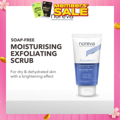 NOREVA Aquareva Moisturizing Scrub With Bamboo Beads (Suitable For Dry & Dehydrated Skin) 75ml (Expiry: Jul`2026)