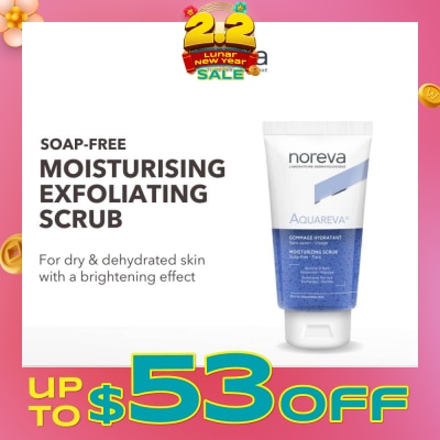NOREVA Aquareva Moisturizing Scrub With Bamboo Beads (Suitable For Dry & Dehydrated Skin) 75ml (Expiry: Jul`2026)