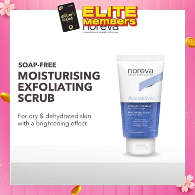 NOREVA Aquareva Moisturizing Scrub With Bamboo Beads (Suitable For Dry & Dehydrated Skin) 75ml (Expiry: Jul`2026)