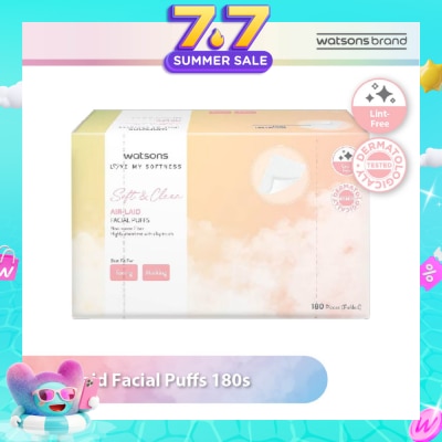 WATSONS - Air Laid Facial Puffs (Lint Free, Dermatologically Tested) 180s
