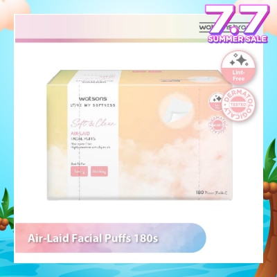 WATSONS Air Laid Facial Puffs (Lint Free, Dermatologically Tested) 180s