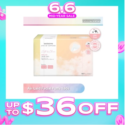WATSONS - Air Laid Facial Puffs (Lint Free, Dermatologically Tested) 180s