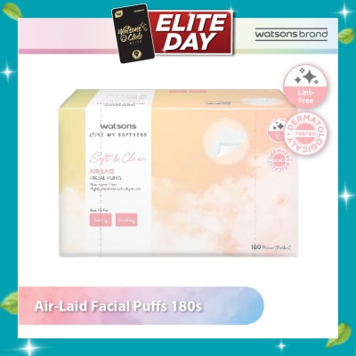 WATSONS Air Laid Facial Puffs (Lint Free, Dermatologically Tested) 180s image