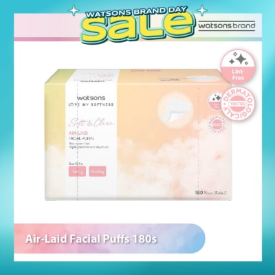WATSONS - Air Laid Facial Puffs (Lint Free, Dermatologically Tested) 180s