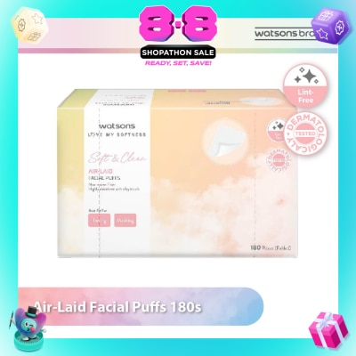 WATSONS - Air Laid Facial Puffs (Lint Free, Dermatologically Tested) 180s