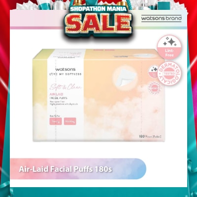 WATSONS - Air Laid Facial Puffs (Lint Free, Dermatologically Tested) 180s