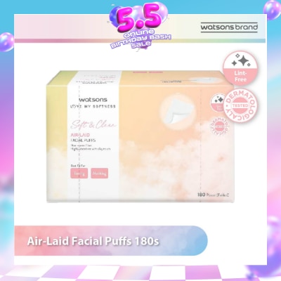 WATSONS - Air Laid Facial Puffs (Lint Free, Dermatologically Tested) 180s