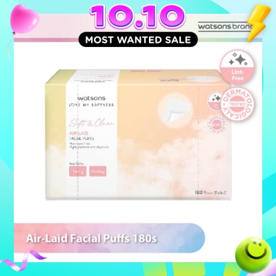 WATSONS Air Laid Facial Puffs (Lint Free, Dermatologically Tested) 180s image