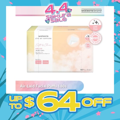 WATSONS - Air Laid Facial Puffs (Lint Free, Dermatologically Tested) 180s