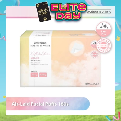 WATSONS - Air Laid Facial Puffs (Lint Free, Dermatologically Tested) 180s
