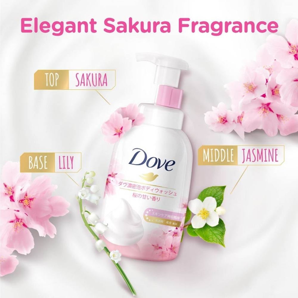 Dove Sakura Self-Foaming Cloud Foam Body Wash 400ml<BR>