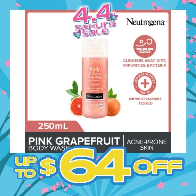 NEUTROGENA - Body Clear Body Wash Pink Grapefruit (Tackle Acne With Every Wash) 250ml