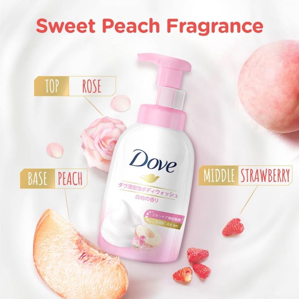 Dove Peach Self-Foaming Cloud Foam Body Wash 400ml