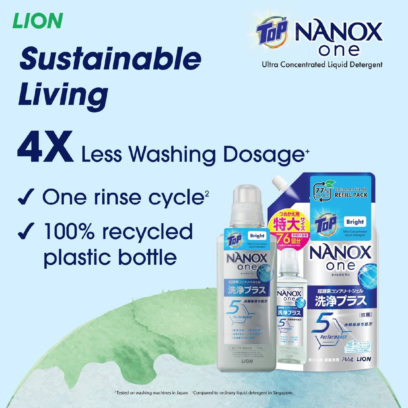One Ultra Concentrated Liquid Detergent (Bright) 640g