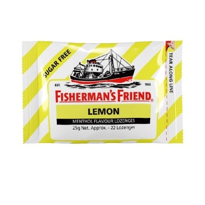 FISHERMAN Lozenges Sugar Free Lemon (Relieves Minor Sore Throat And Cough) 25g