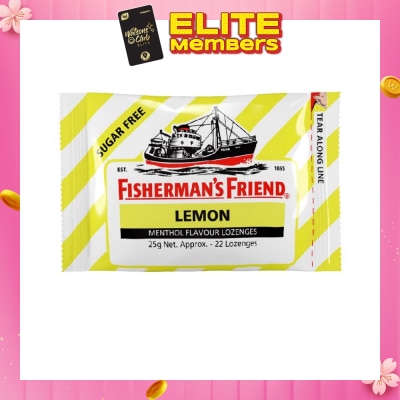 FISHERMAN Lozenges Sugar Free Lemon (Relieves Minor Sore Throat And Cough) 25g