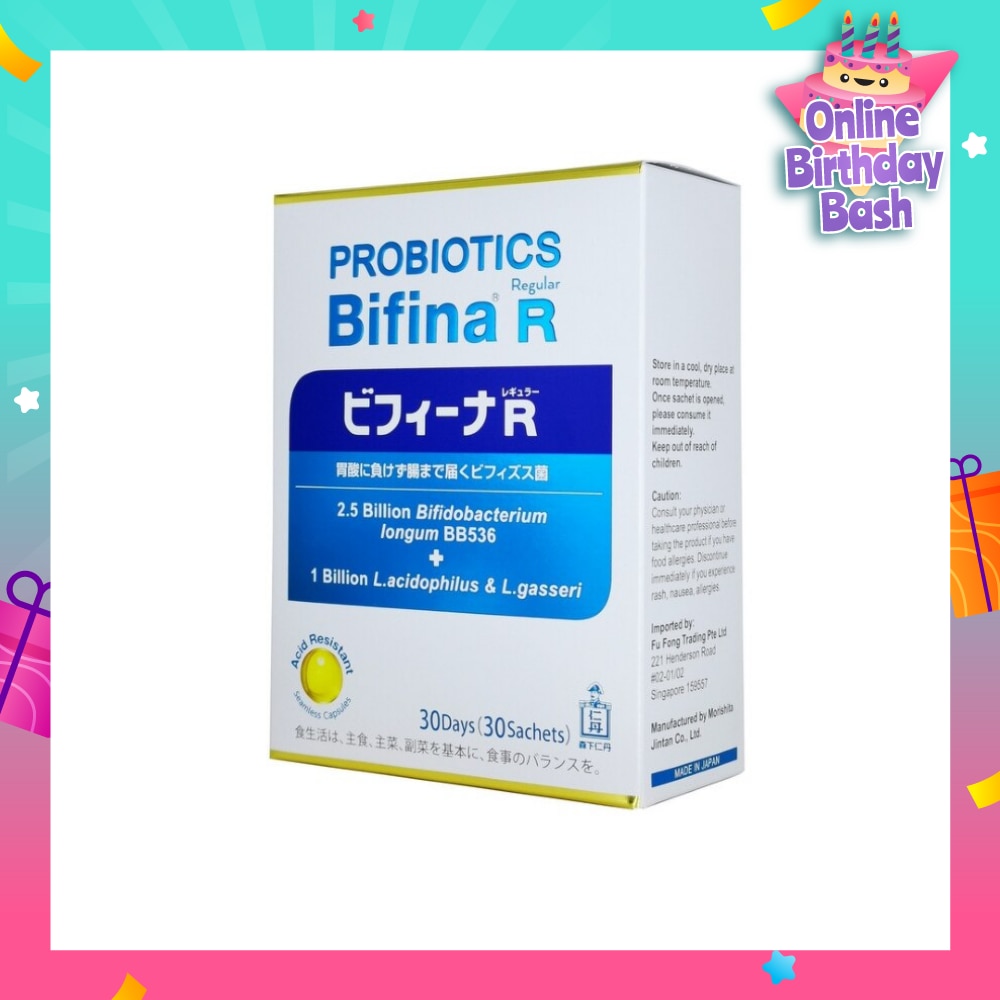 Probiotics Bifina R Regular 2.5 Billion Bifidobacterium + 1 Billion L.Acidophilus & L.Gasseri Sachets 30s