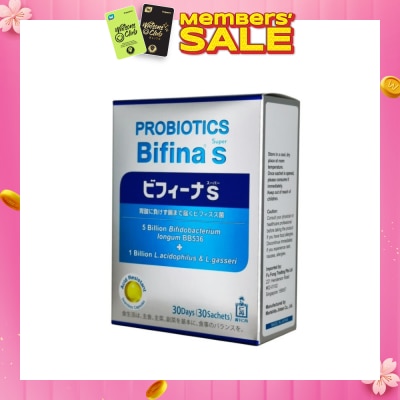 MORISHITA JAPAN [CNY] Probiotics Bifina S Super 5 Billion Bifidobacterium + 1 Billion L.Acidophilus & L.Gasseri Sachets 30s